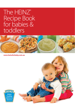 The HEINZ Recipe Book for babies &amp; toddlers