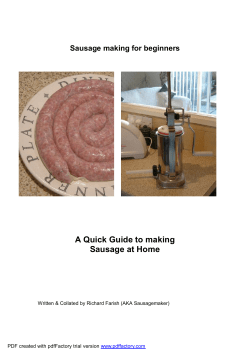 A Quick Guide to making Sausage at Home Sausage making for beginners