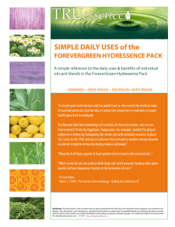 SIMPLE DAILY USES of the FOREVERGREEN HYDRESSENCE PACK