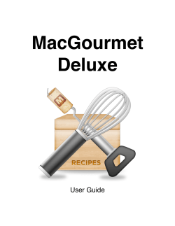 MacGourmet Deluxe User Guide