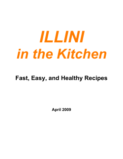 ILLINI in the Kitchen Fast, Easy, and Healthy Recipes