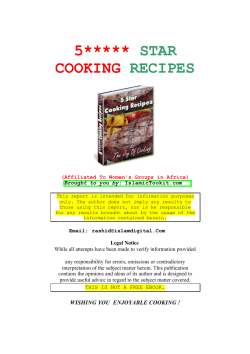 5***** COOKING STAR RECIPES