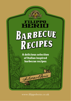 A delicious selection of Italian inspired barbecue recipes www.filippoberio.co.uk