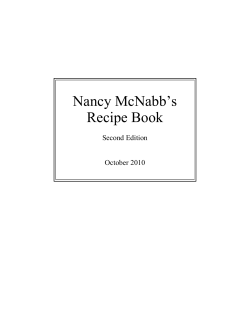 Nancy McNabb’s Recipe Book Second Edition
