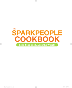 COOkBOOk SPaRkPEOPLE  Love Your Food, Lose the Weight