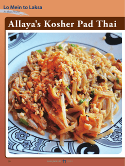 Allaya's Kosher Pad Thai Lo Mein to Laksa J 26