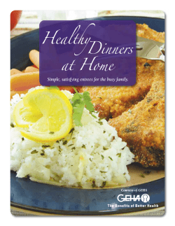 Healthy Dinners at Home Simple, satisfying entrees for the busy family.
