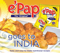 INDIA goes to Tasty and easy-to-make nutritional recipes