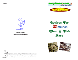 Recipes For Clam  &amp;  Fish Base Chef’s Ingredient