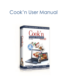 Cook’n User Manual
