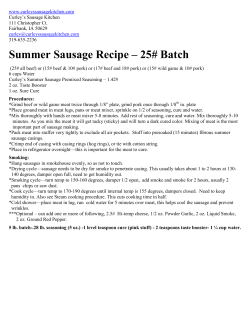 Summer Sausage Recipe – 25# Batch