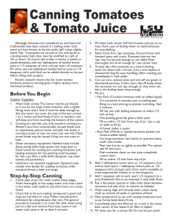 Canning Tomatoes &amp; Tomato Juice