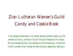 Zion Lutheran Women’s Guild Candy and Cookie Book