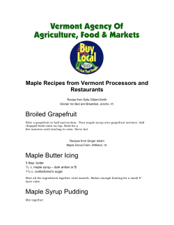 Broiled Grapefruit Maple Recipes from Vermont Processors and Restaurants