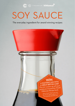 soy sauce Win The everyday ingredient for award winning recipes