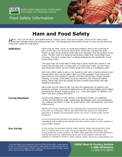 Ham and Food Safety H Food Safety Information
