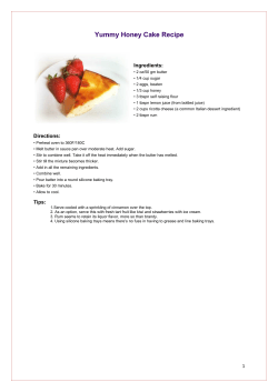 Yummy Honey Cake Recipe  Ingredients: