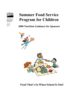 Summer Food Service Program for Children