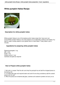 White pumpkin Halwa Recipe Description for white pumpkin halwa