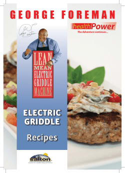 ELECTRIC GRIDDLE Recipes