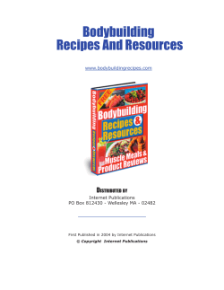 Bodybuilding Recipes And Resources D