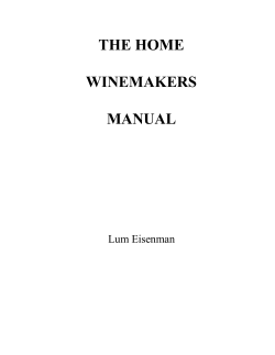 THE HOME WINEMAKERS MANUAL Lum Eisenman