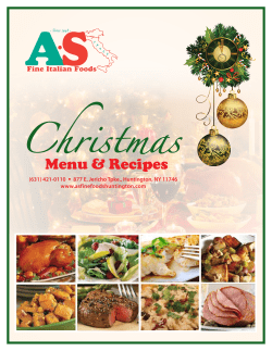 Christmas Menu &amp; Recipes Fine Italian Foods (631) 421-0110