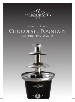 Chocolate Fountain Instruction Manual Metallic Black
