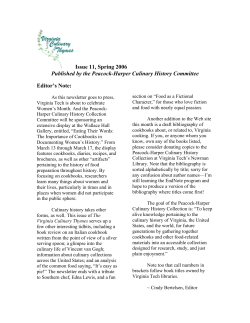 Issue 11, Spring 2006 Editor’s Note: