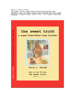 Kelly's Top 20 from: The Sweet Truth, Sugar-free Gluten-free Baking and