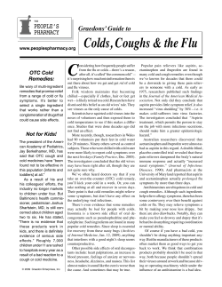 C Colds, Coughs &amp; the Flu PEOPLE’S PHARMACY