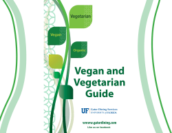 Vegan and Vegetarian Guide wwww.gatordining.com