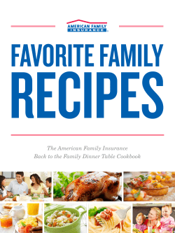 The American Family Insurance Back to the Family Dinner Table Cookbook