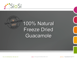 100% Natural Freeze Dried Guacamole www.guacamolepowder.com