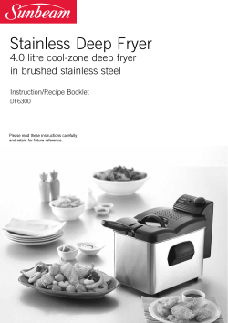 Stainless Deep Fryer 4.0 litre cool-zone deep fryer in brushed stainless steel