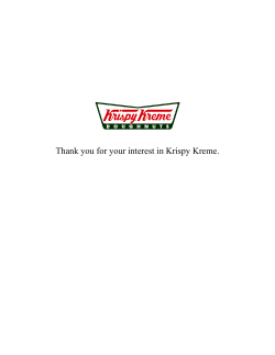 Thank you for your interest in Krispy Kreme.