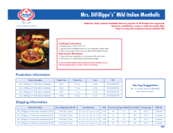 Mrs. DiFillippo’s Mild Italian Meatballs ™