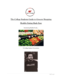 The College Students Guide to Grocery Shopping Healthy Eating Made Easy