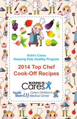 2014 Top Chef Cook-Off Recipes Kohl’s Cares Keeping Kids Healthy Program