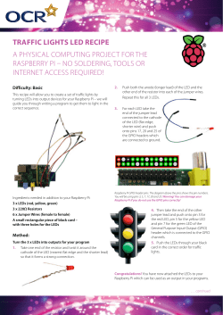 traffic lights led recipe A physicAl computing project for the
