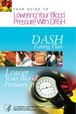 Lowering Your Blood Pressure With DASH .