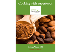 Cooking with Superfoods by Sara Vance, CN! www.rebalancelife.com