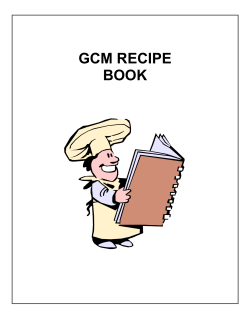 GCM RECIPE BOOK