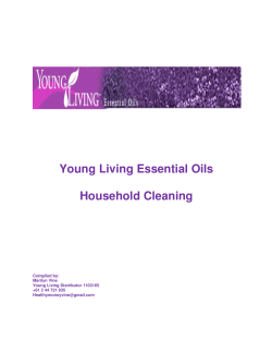 Young Living Essential Oils  Household Cleaning Compiled by: