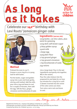 Celebrate our birthday with Levi Roots’ Jamaican ginger cake 142