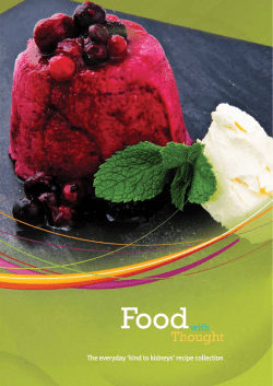 Food Thought with The everyday ‘kind to kidneys’ recipe collection