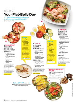 Your Flat-Belly Day A 1,500-calorie eating plan designed