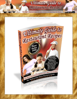 Ultimate Guide to Restaurant Recipes --------------------------------------------------- H.B.C.O.A.