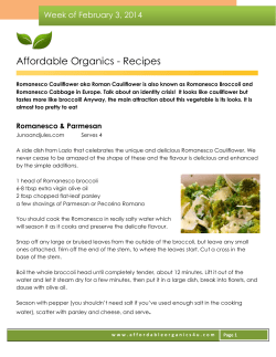 Affordable Organics - Recipes Week of February 3, 2014