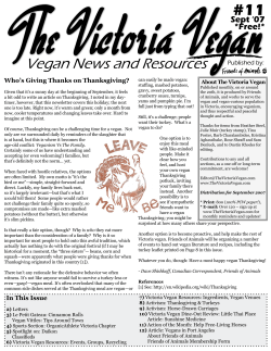 The Victoria Vegan #11 Vegan News and Resources Sept ‘07